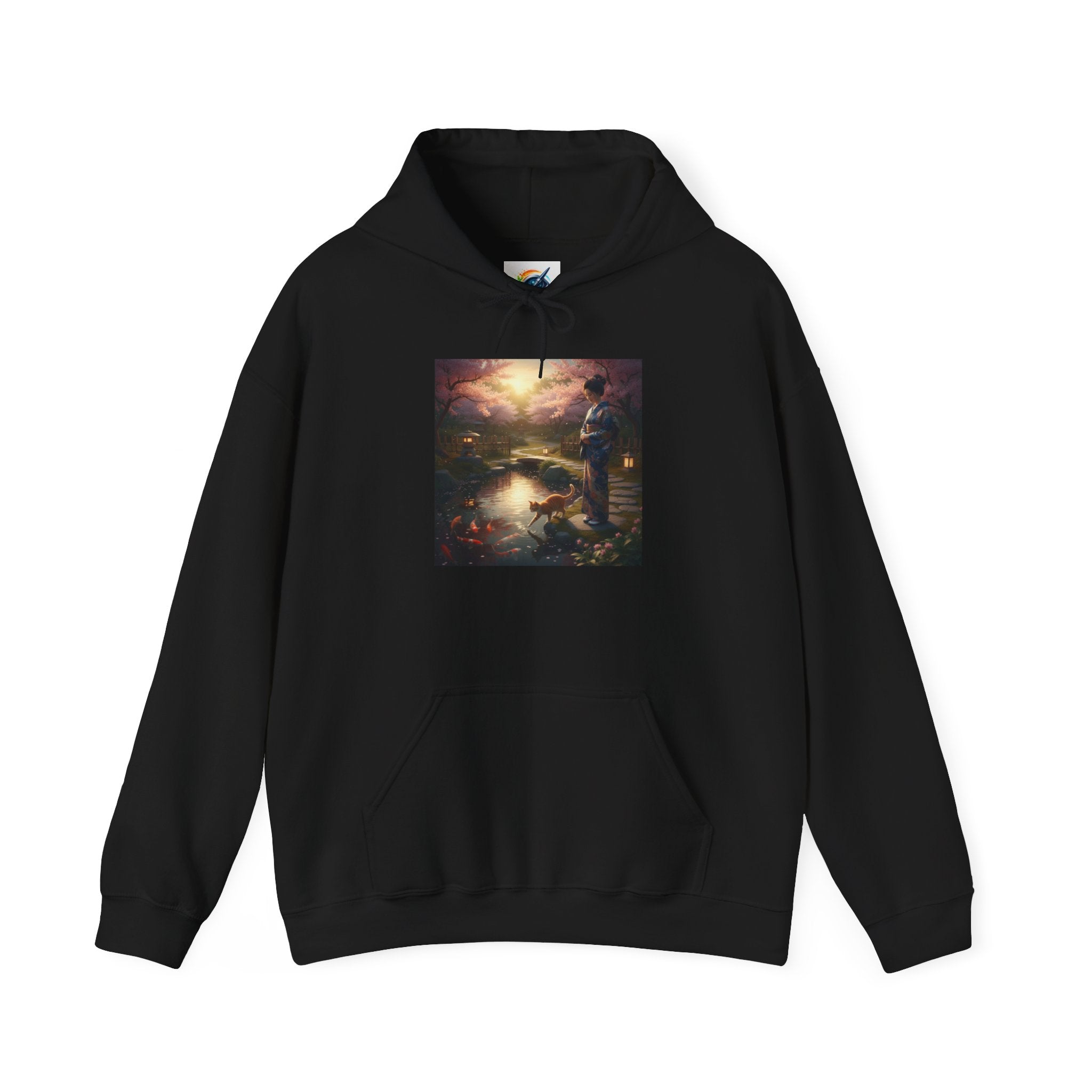 Japanese Garden Print Hoodie
