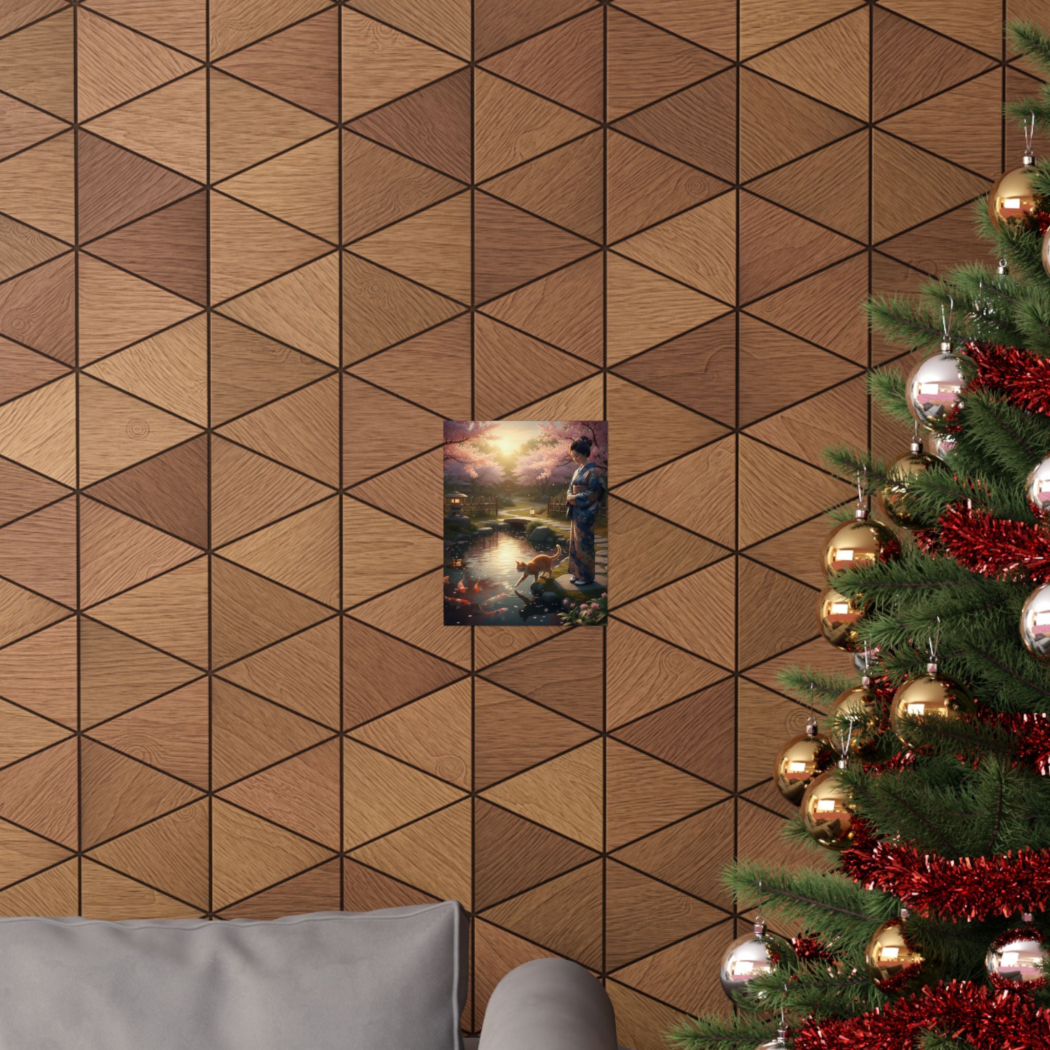 Japanese Garden Kimono Poster