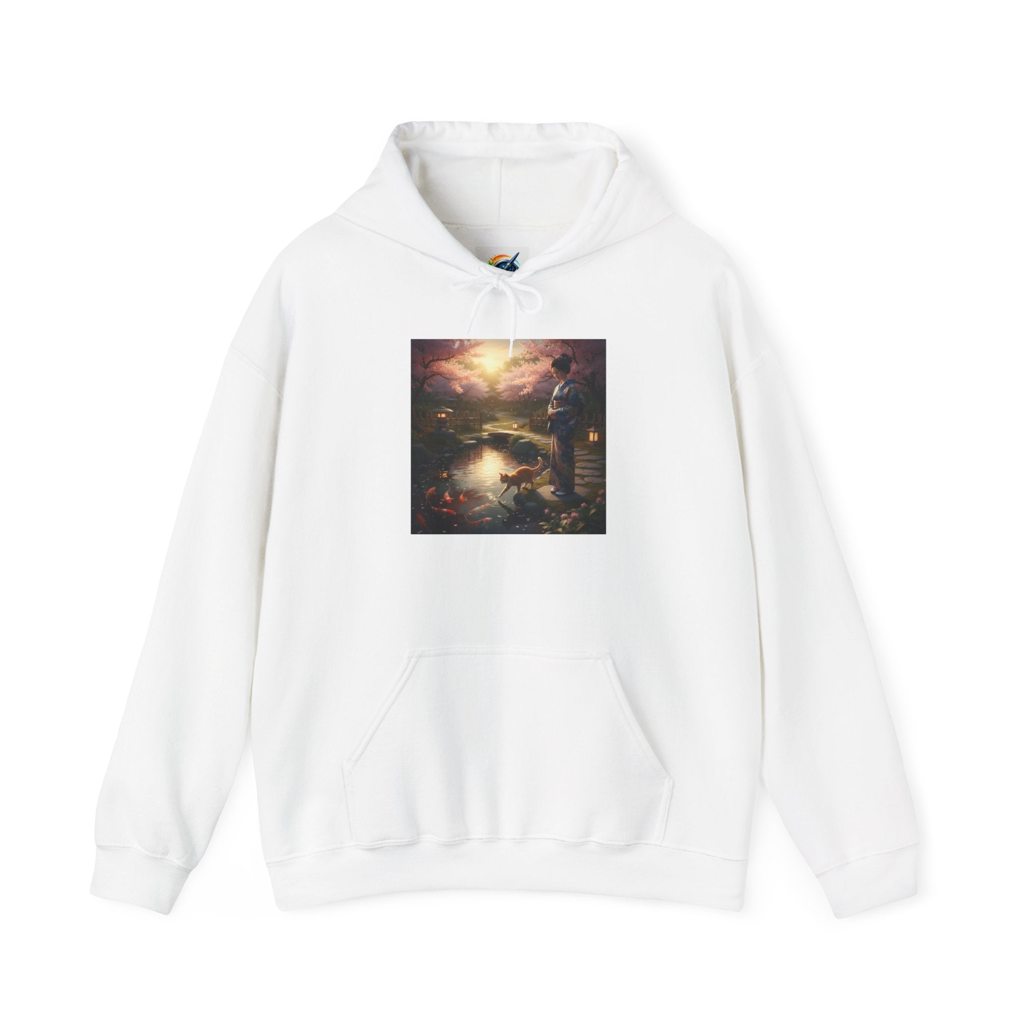 Japanese Garden Print Hoodie