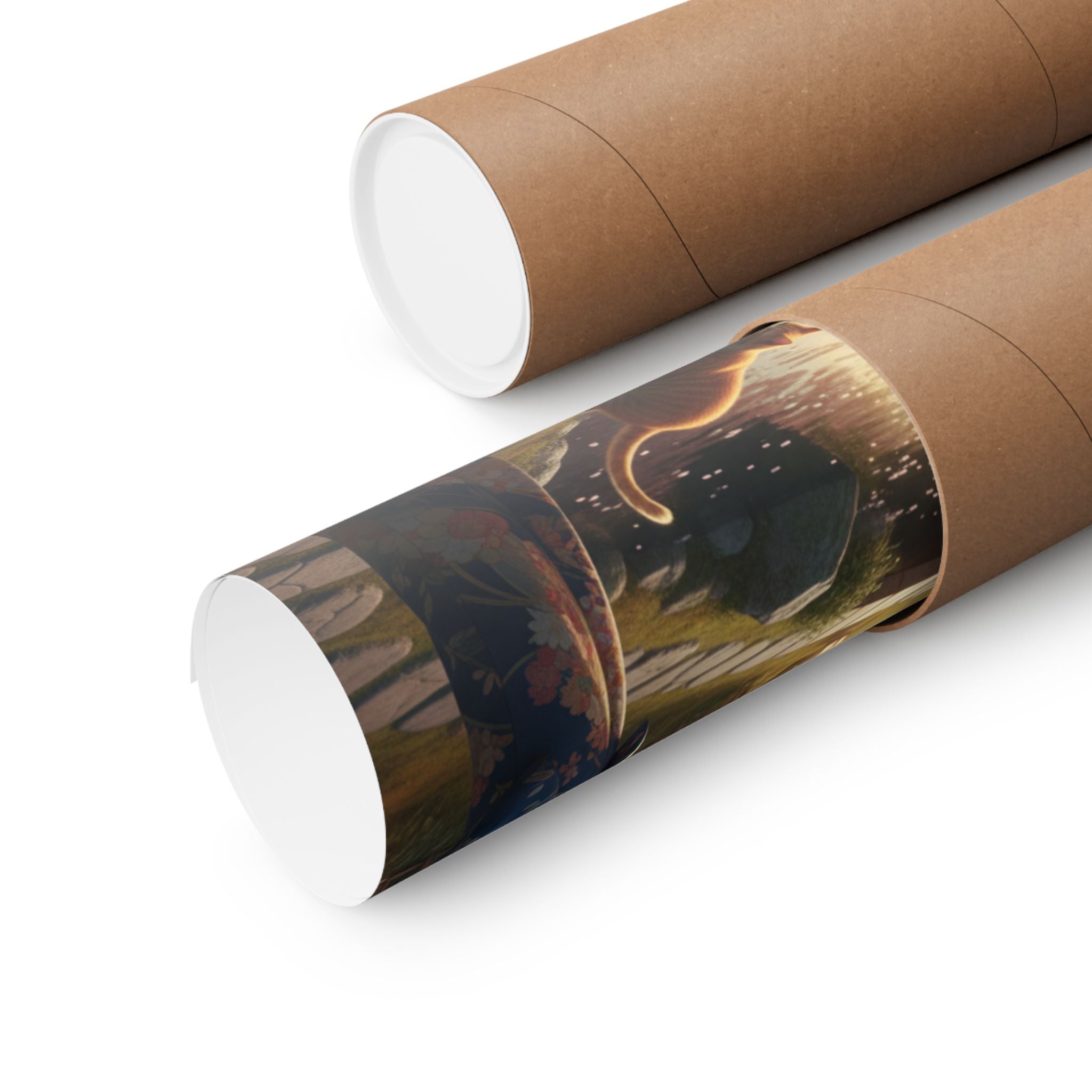 Japanese Garden Kimono Poster